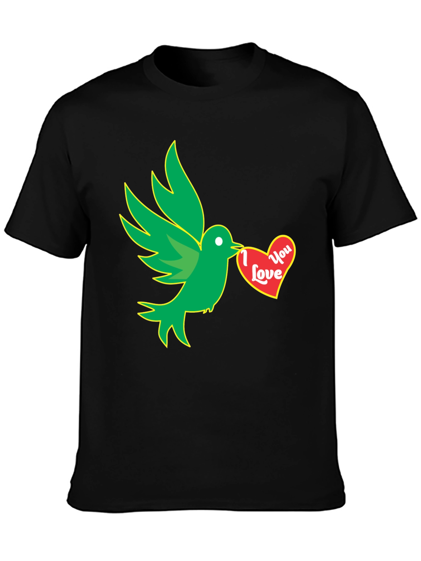 Love Bird Graphic T-Shirt - Black