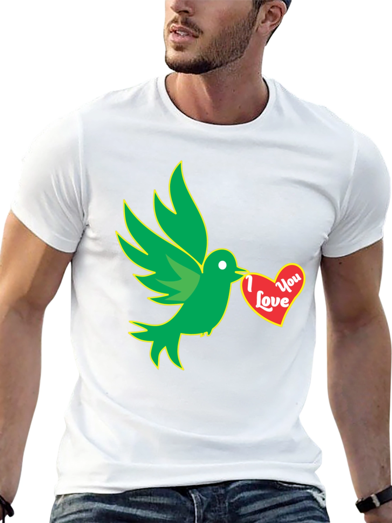 Love Bird Graphic T-Shirt - Black