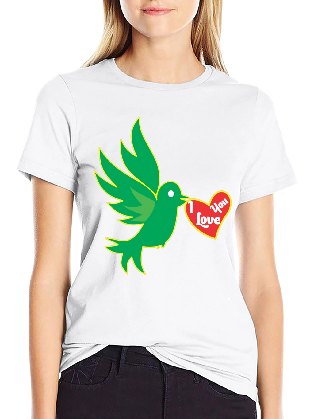 Love Bird Graphic T-Shirt - Black