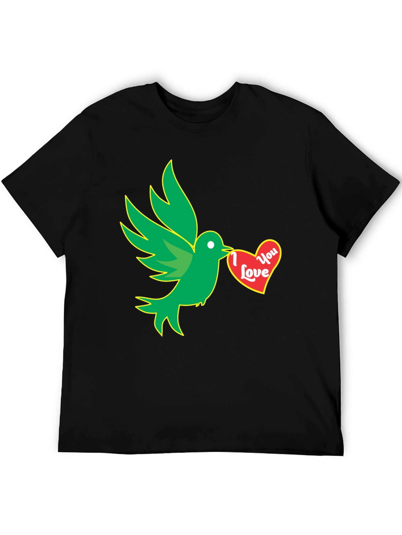 Love Bird Graphic T-Shirt - Black