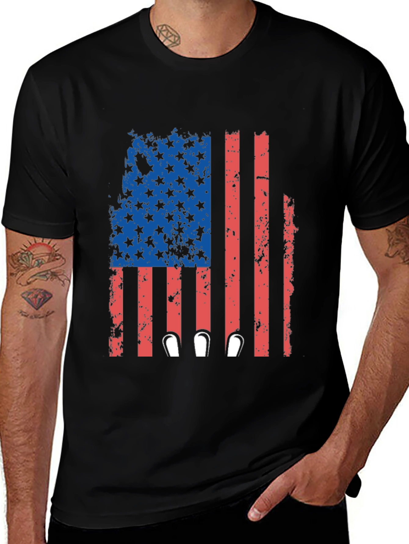 Patriotic Flag Bowling T-Shirt