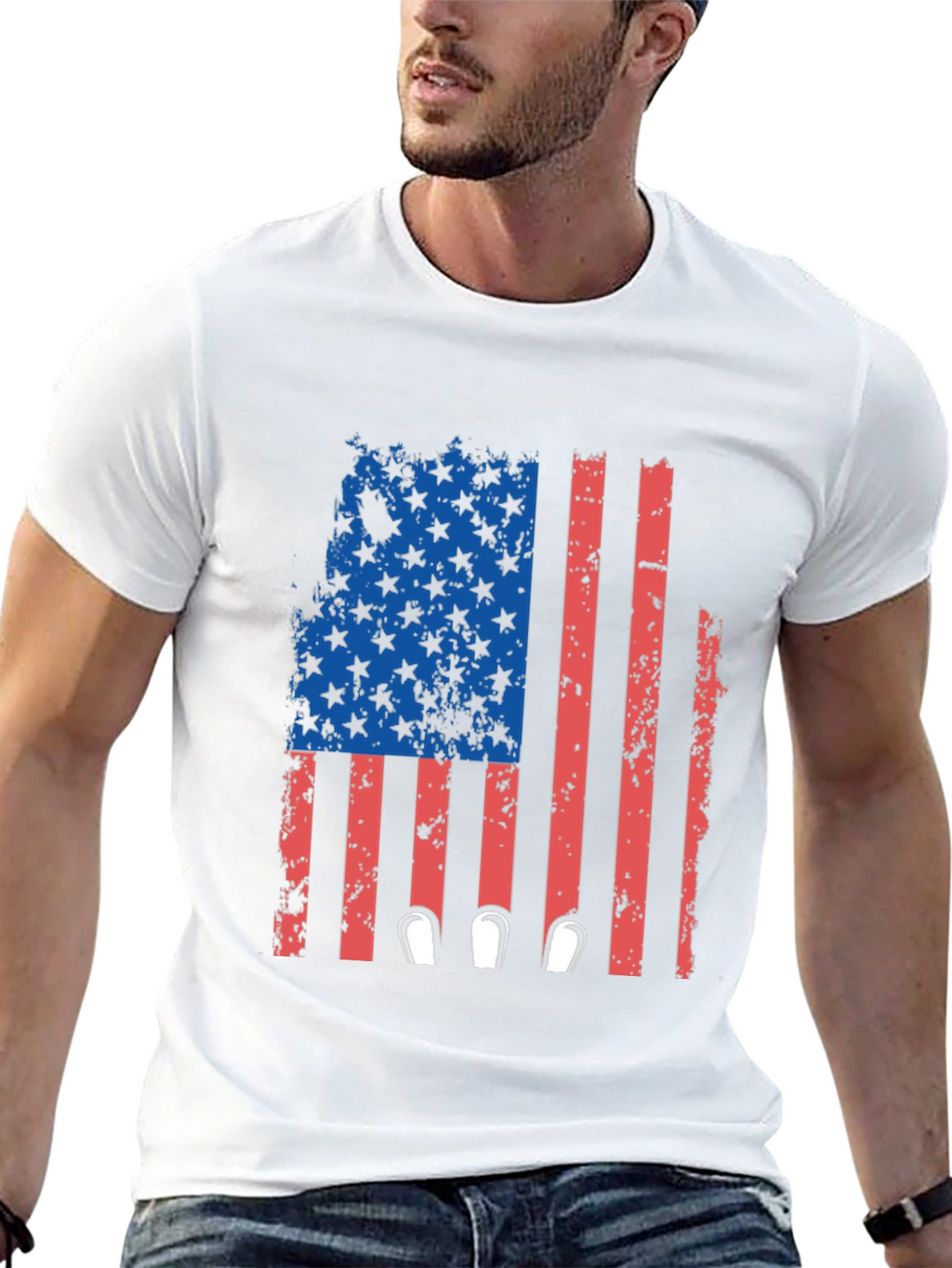 Patriotic Flag Bowling T-Shirt