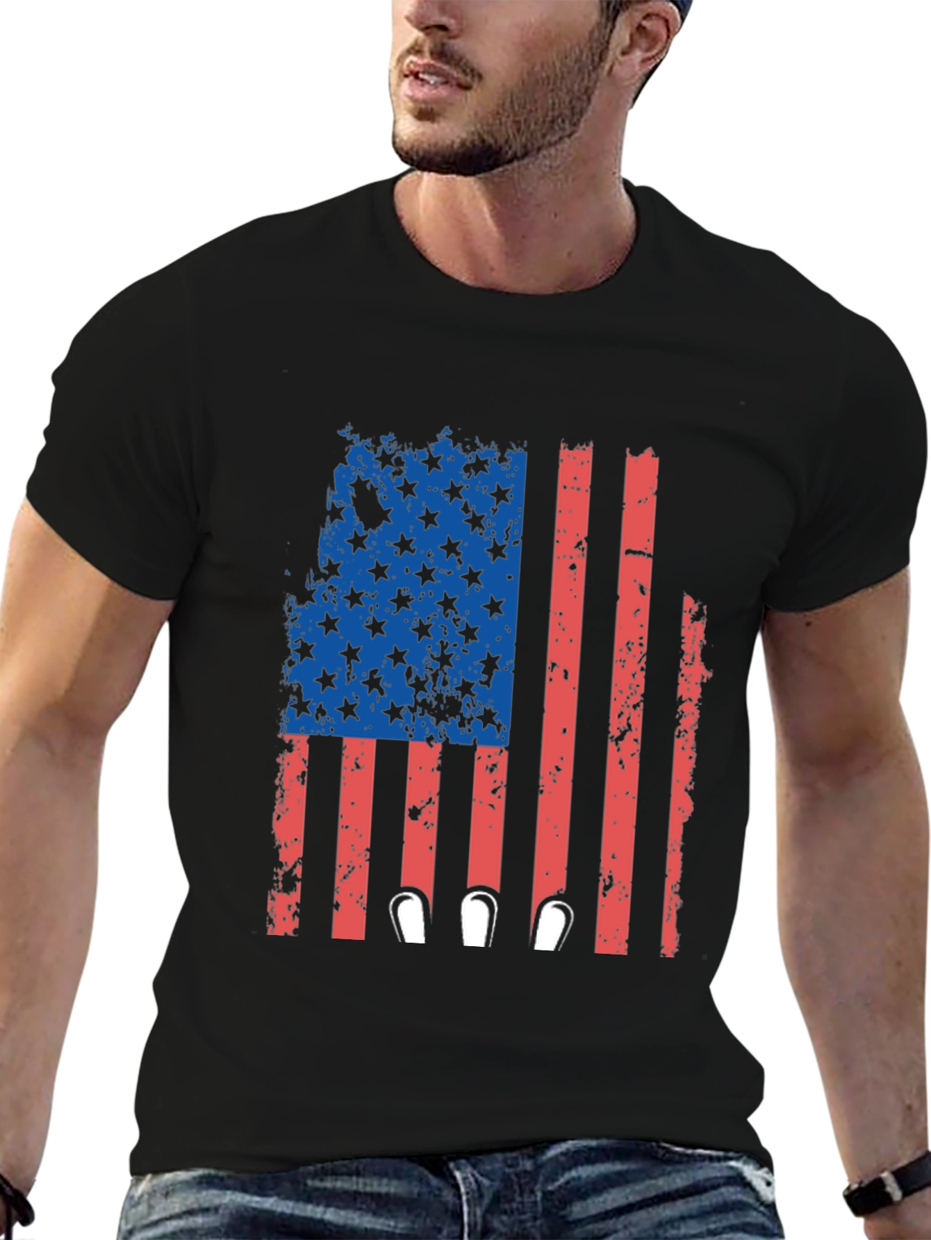 Patriotic Flag Bowling T-Shirt