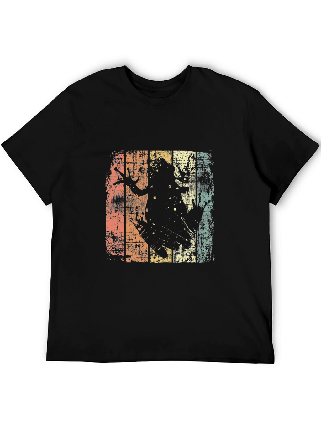 Retro Frog Graphic T-Shirt - Black Tee