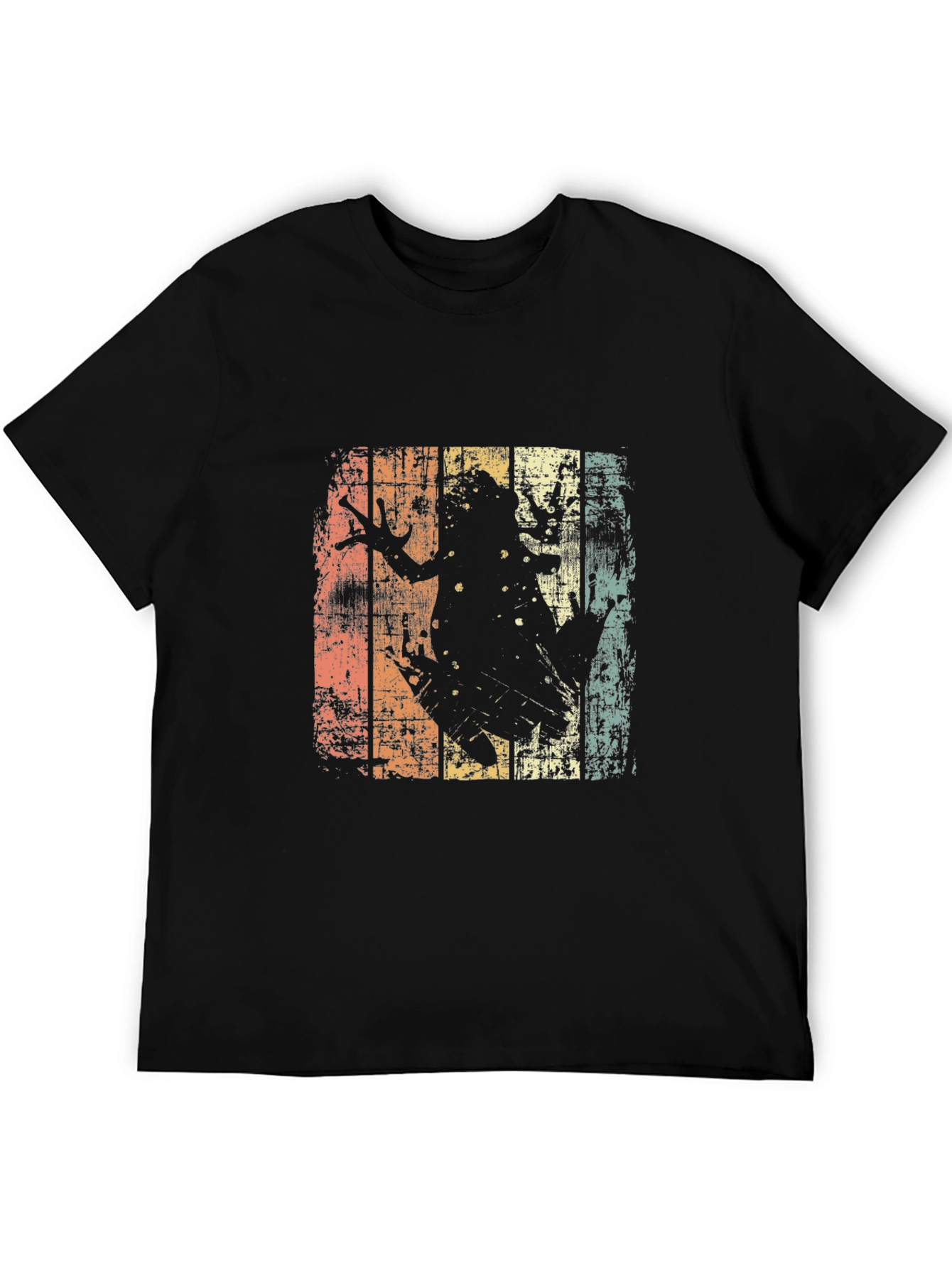 Retro Frog Graphic T-Shirt - Black Tee