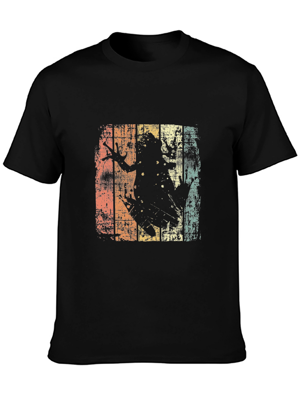 Retro Frog Graphic T-Shirt - Black Tee