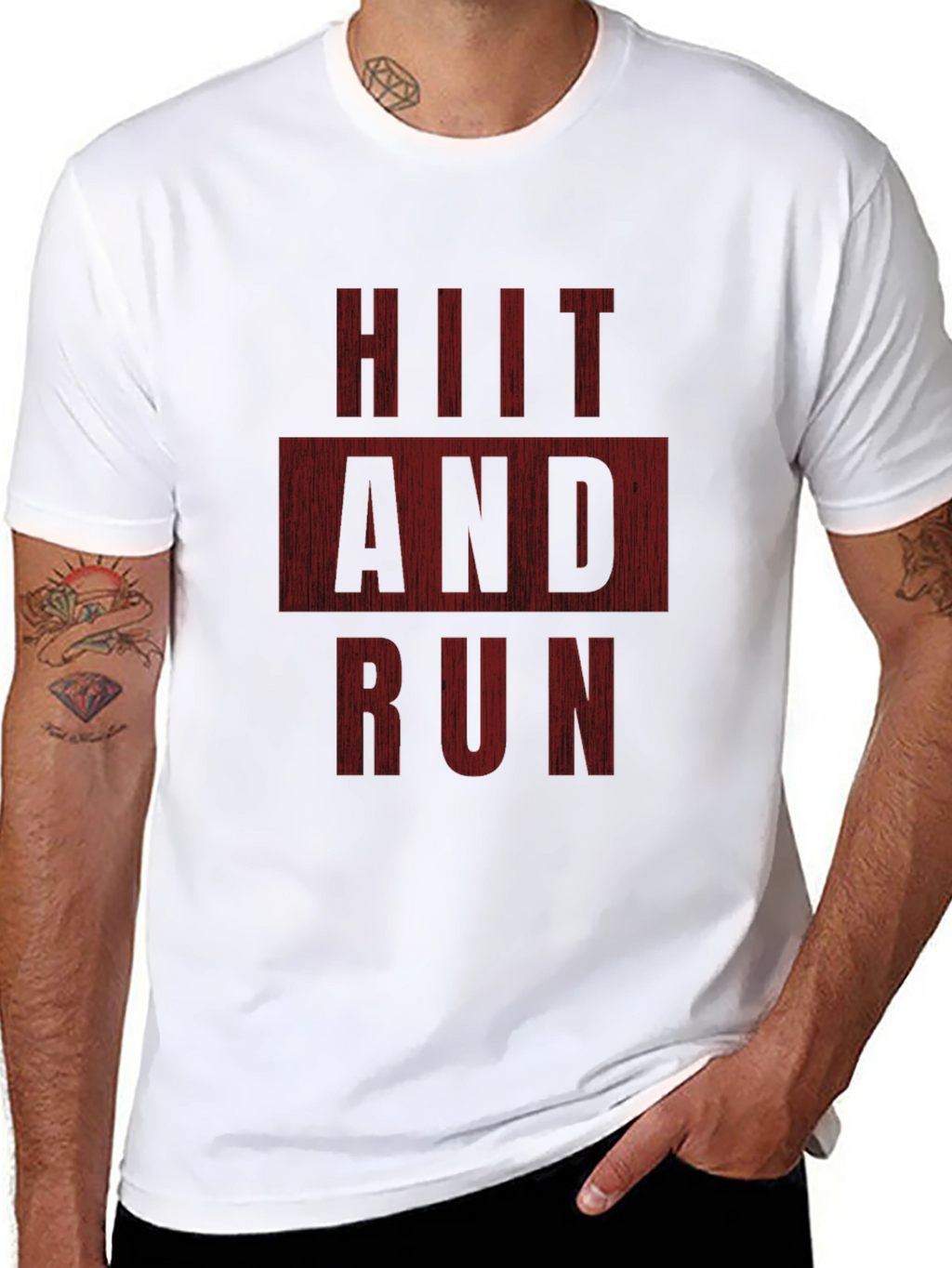 HIIT and Run Black Graphic Tee