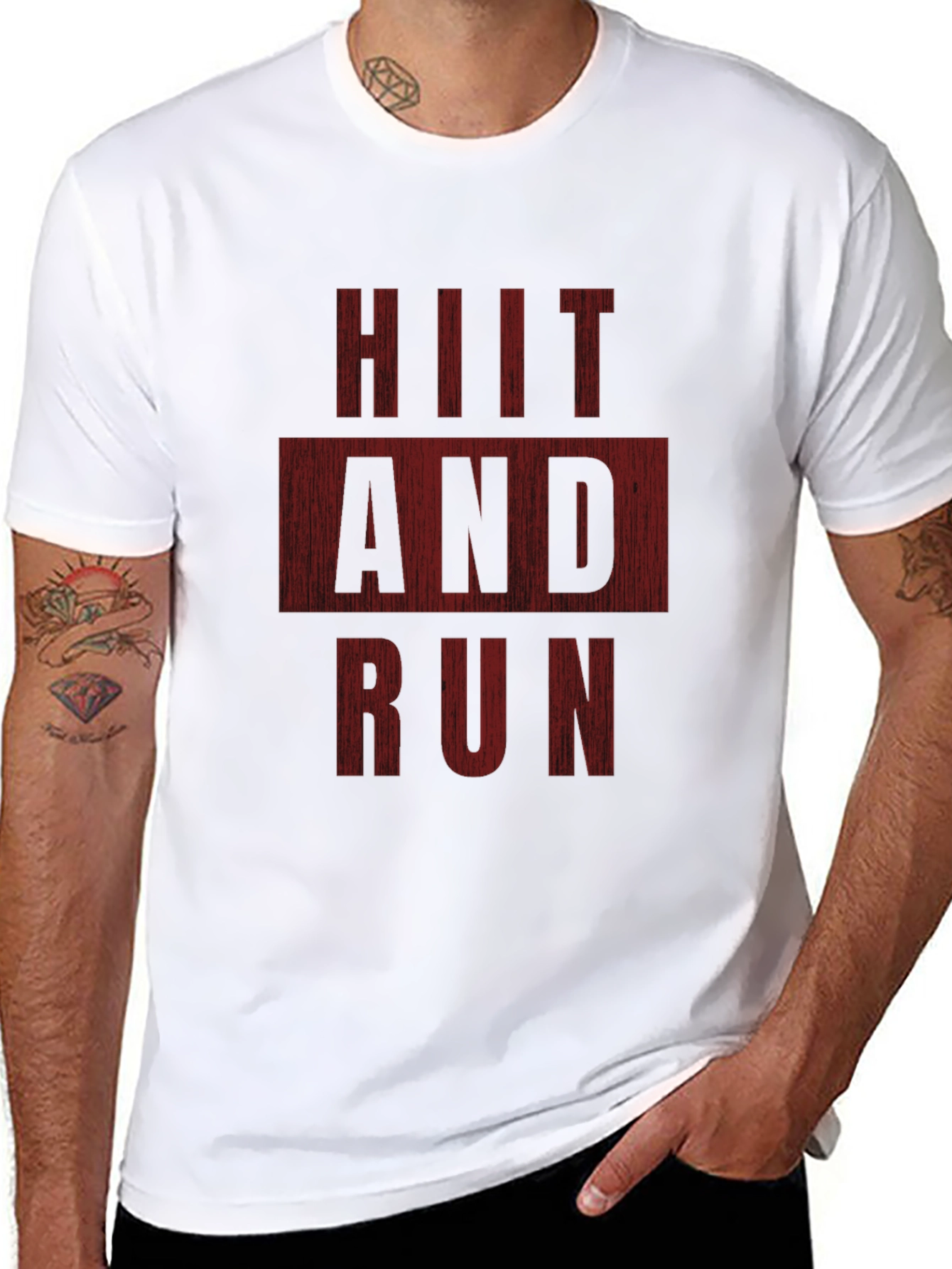 HIIT and Run Black Graphic Tee