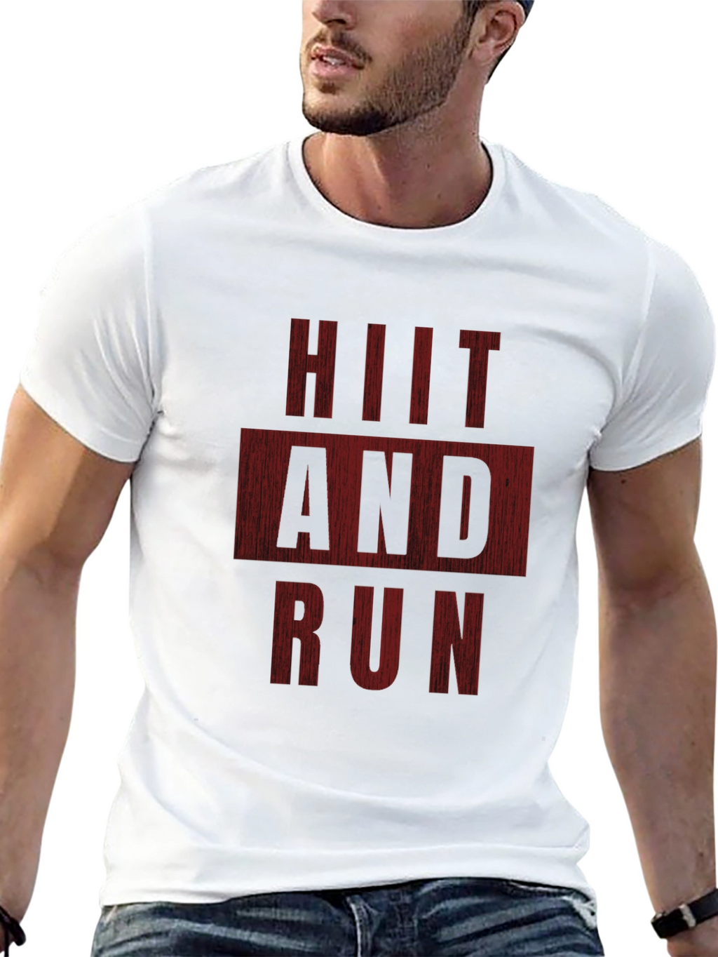 HIIT and Run Black Graphic Tee
