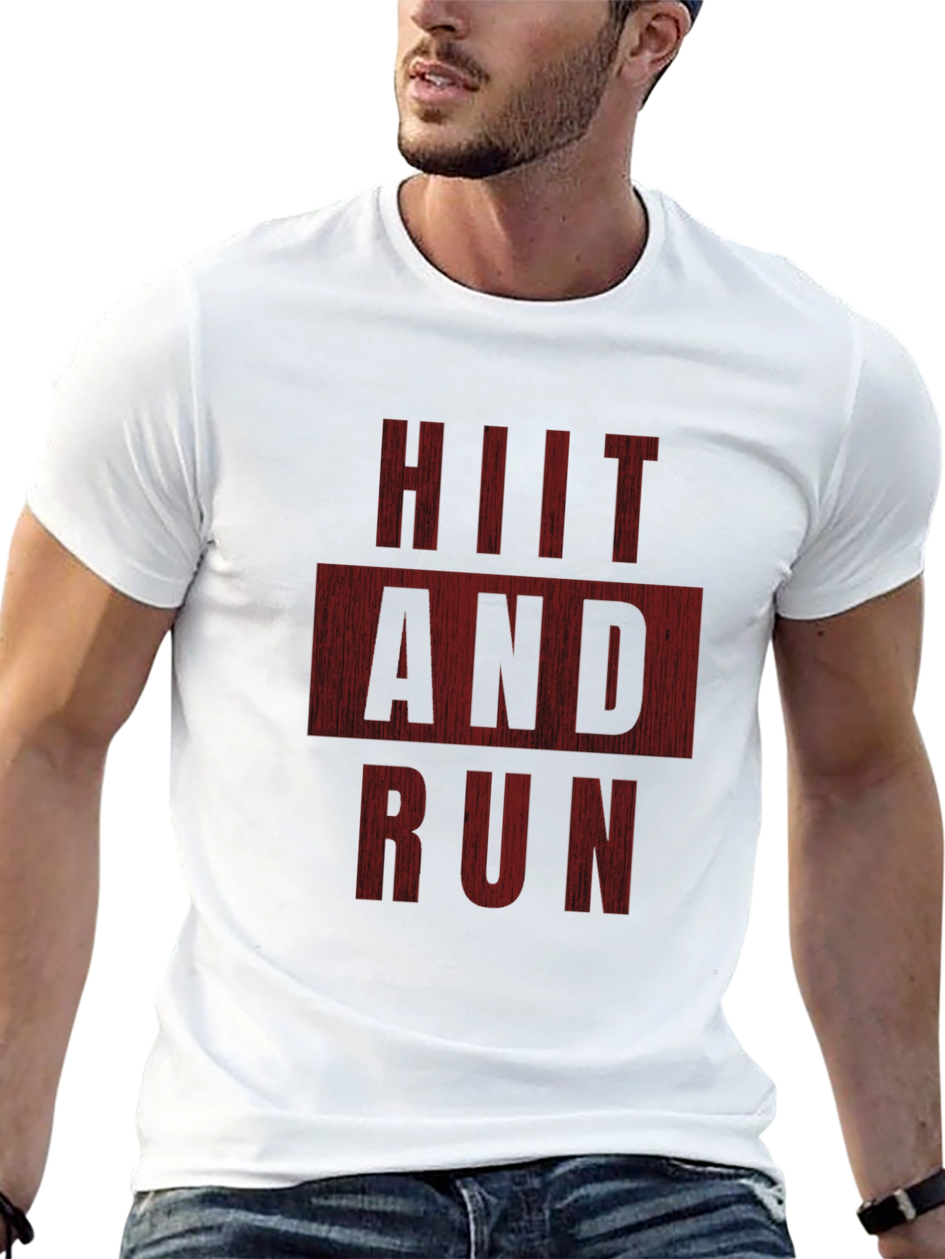 HIIT and Run Black Graphic Tee