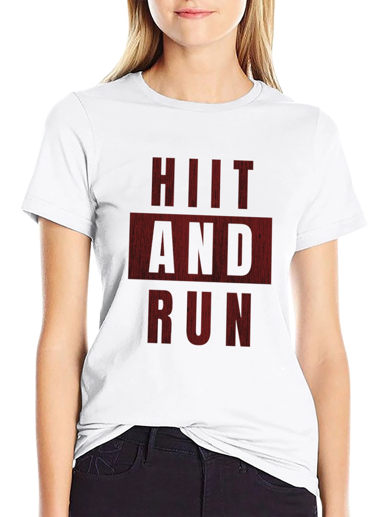 HIIT and Run Black Graphic Tee