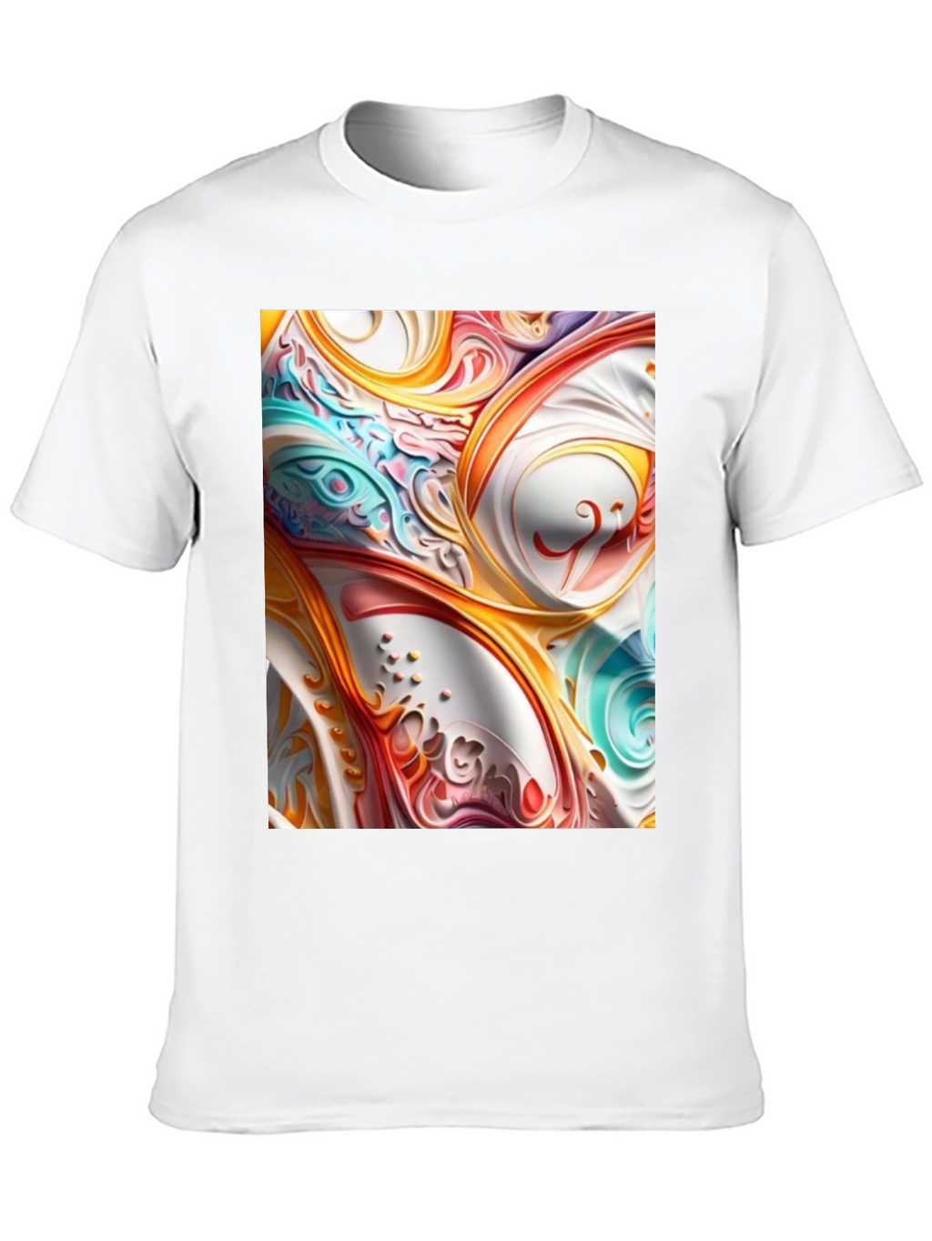 Abstract Swirl Art Black T-Shirt