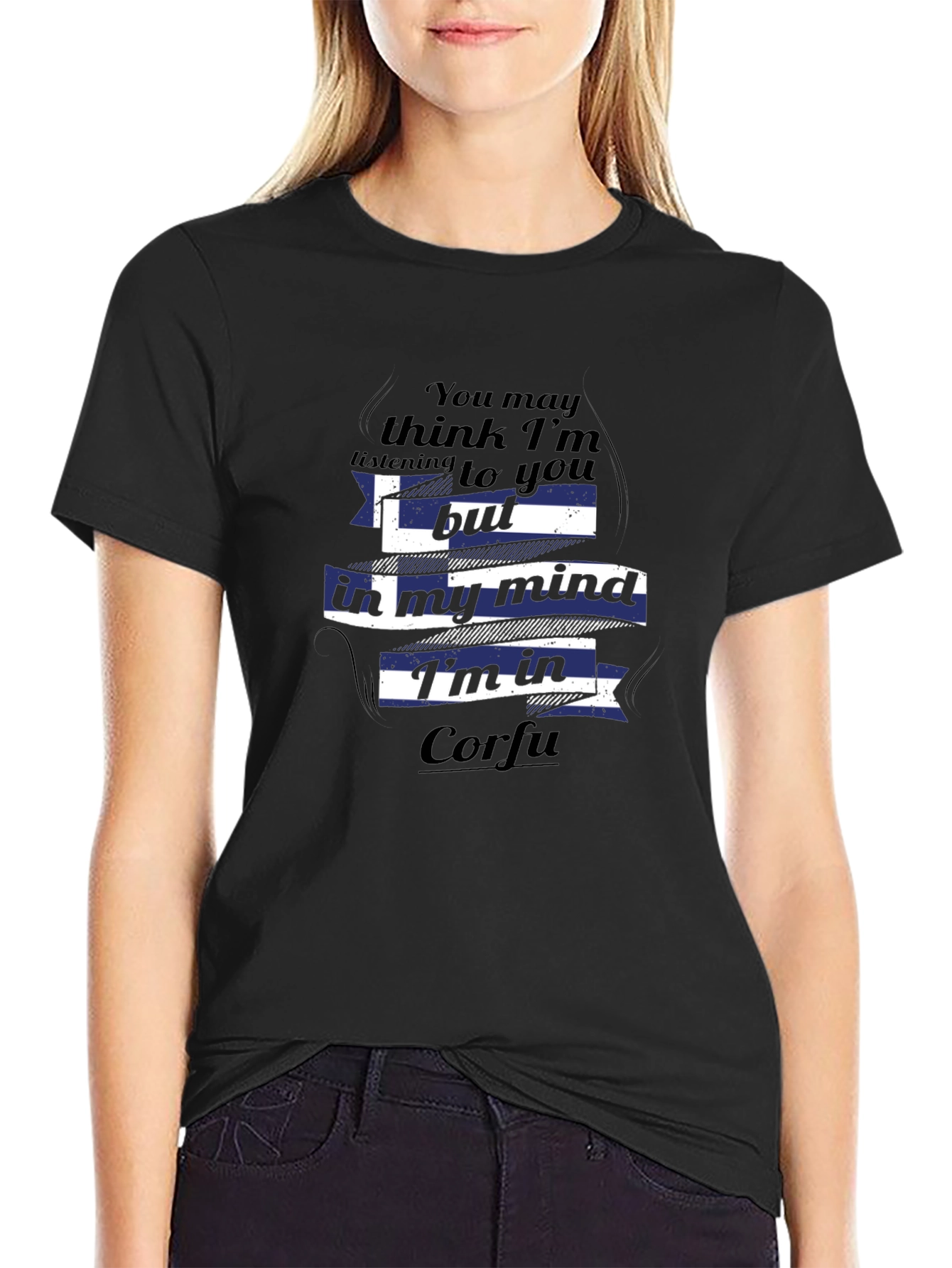Corfu Mind T-Shirt - Greece Flag Design