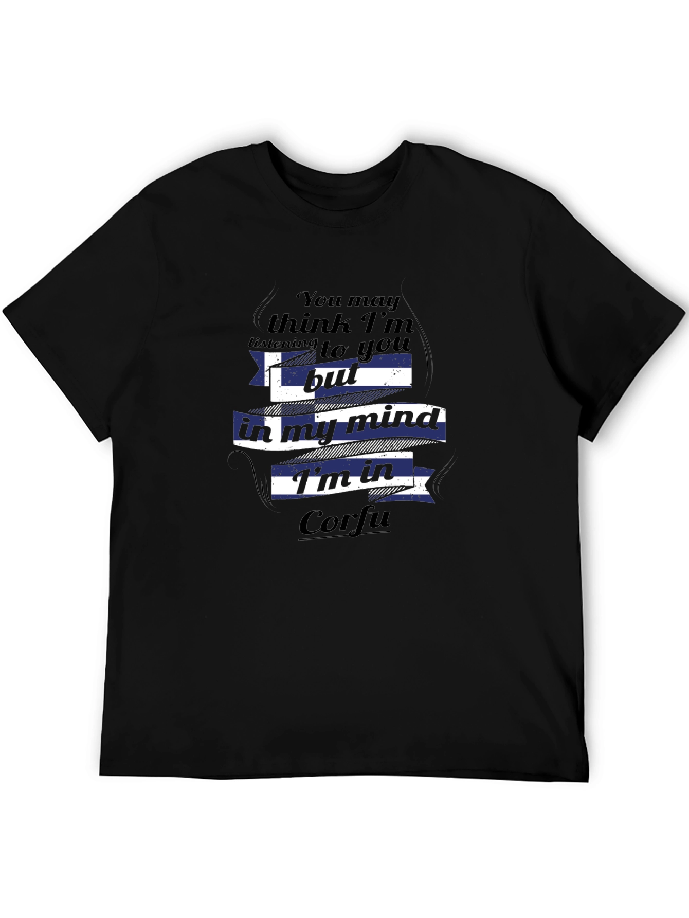 Corfu Mind T-Shirt - Greece Flag Design