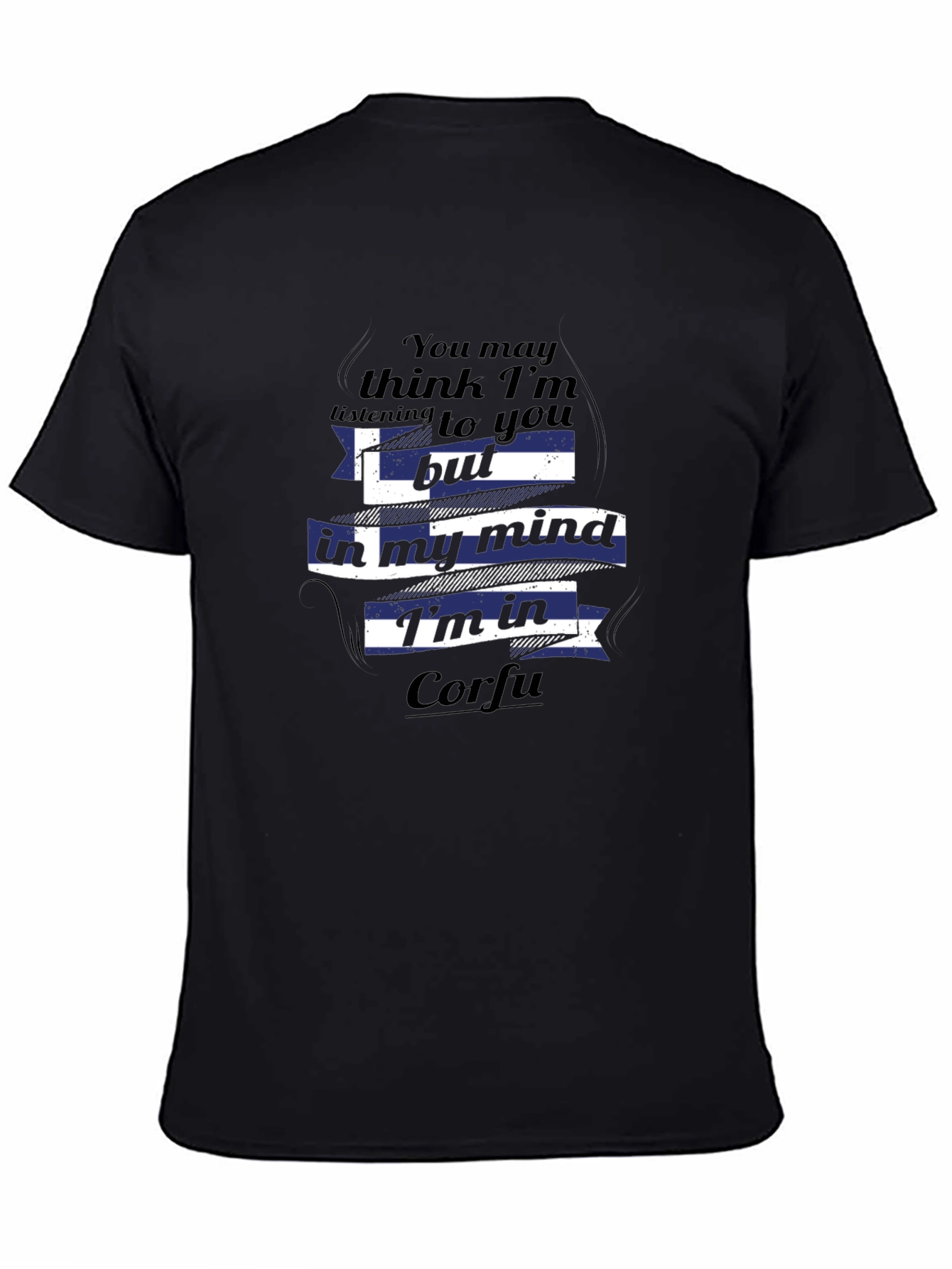 Corfu Mind T-Shirt - Greece Flag Design