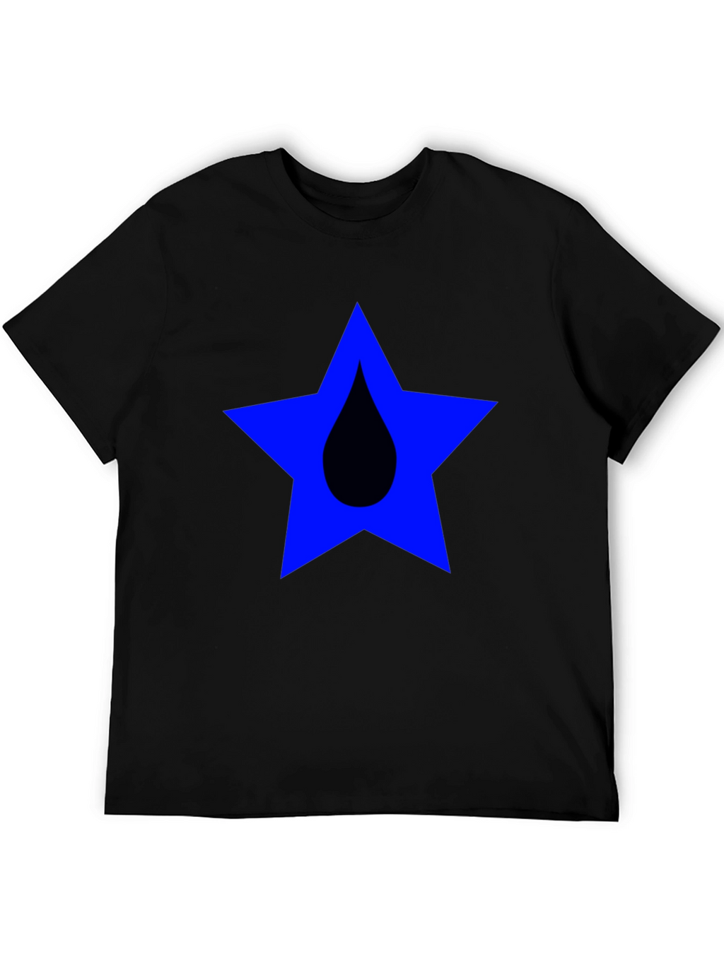Star Drop Graphic Tee - Casual Black T-Shirt