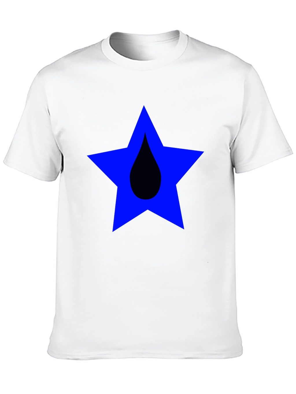 Star Drop Graphic Tee - Casual Black T-Shirt