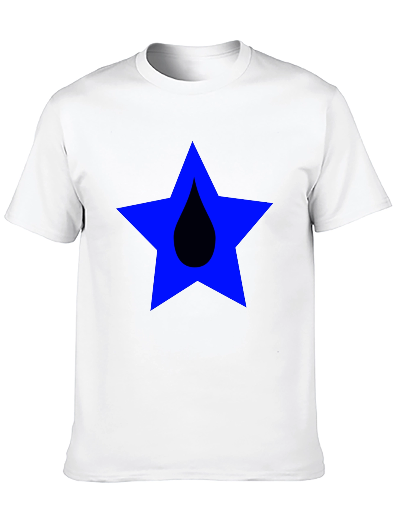 Star Drop Graphic Tee - Casual Black T-Shirt