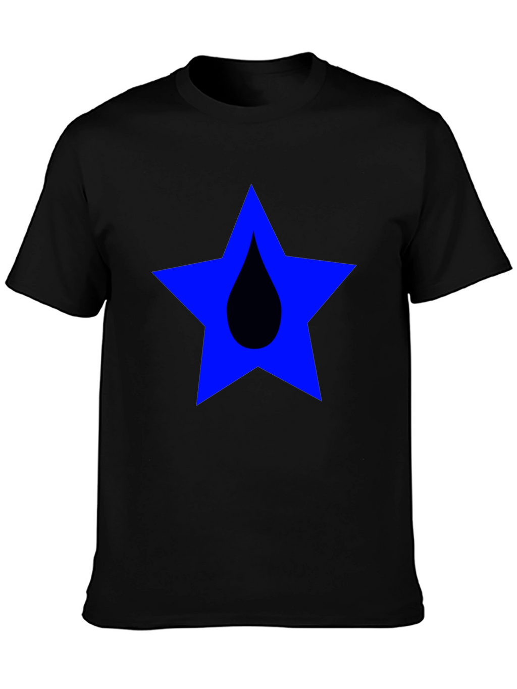 Star Drop Graphic Tee - Casual Black T-Shirt