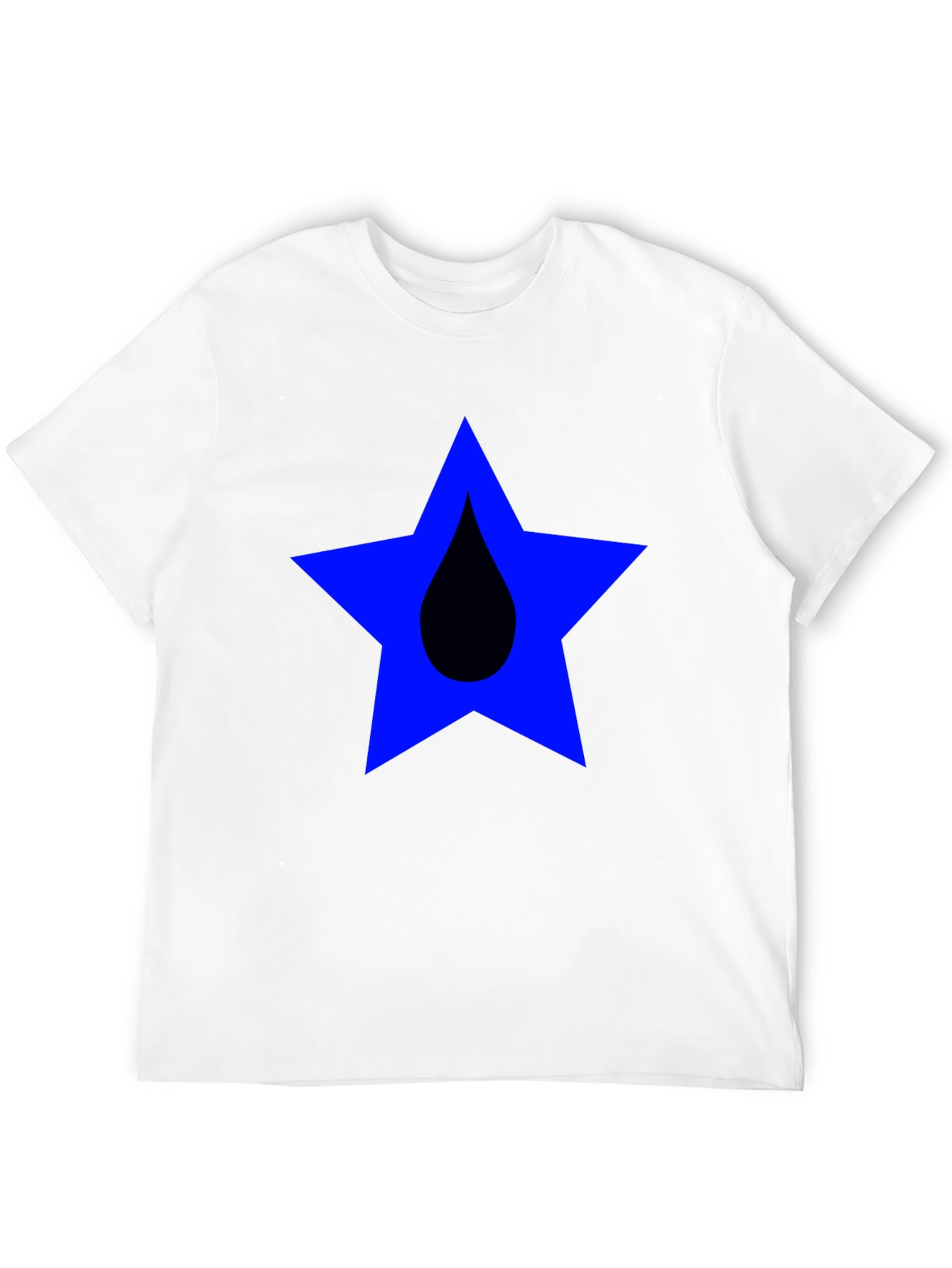 Star Drop Graphic Tee - Casual Black T-Shirt