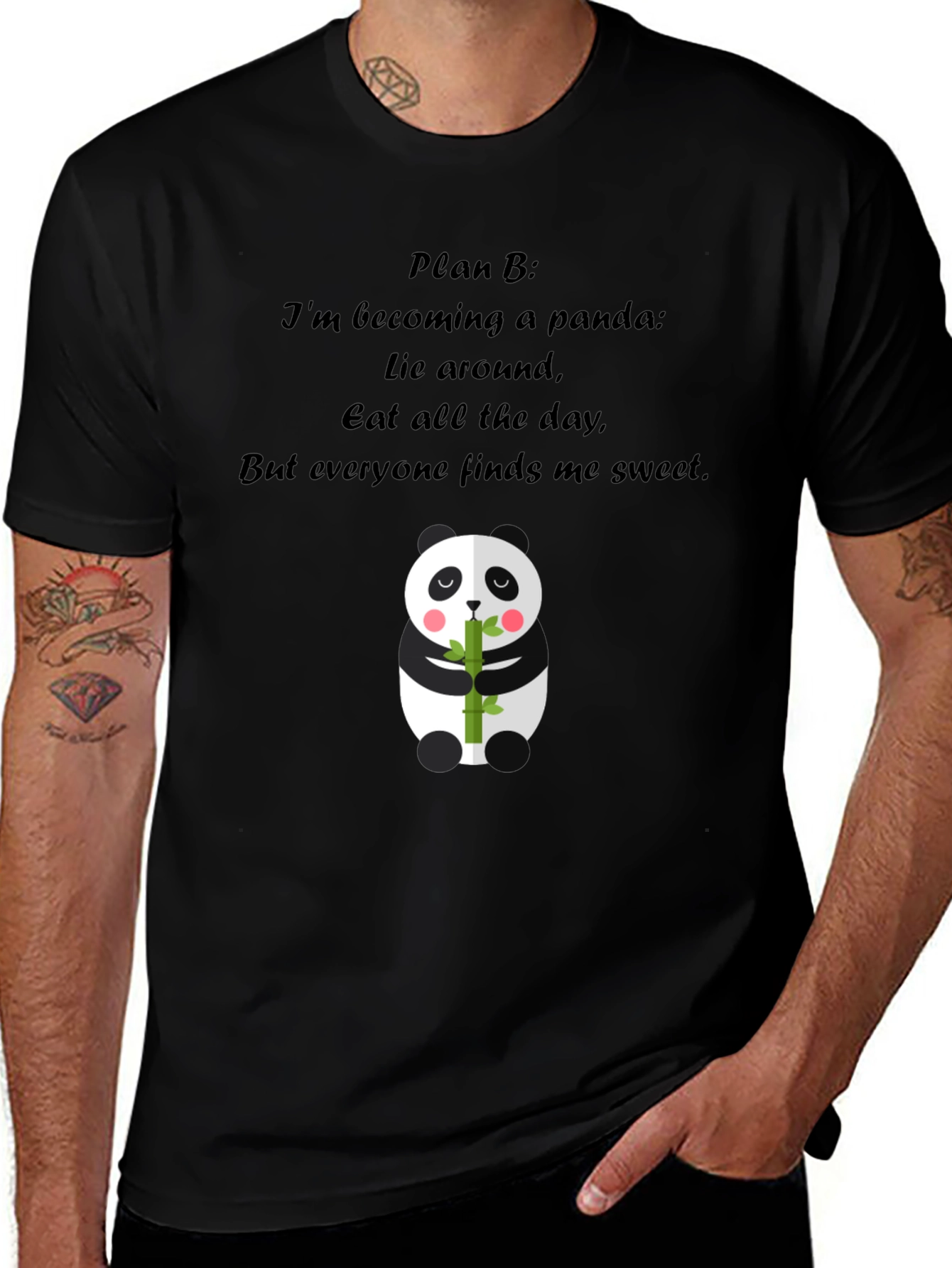 Panda Plan B T-Shirt: Sweet & Lazy Style