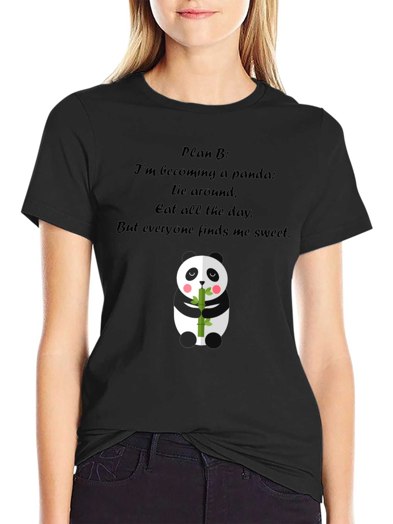 Panda Plan B T-Shirt: Sweet & Lazy Style