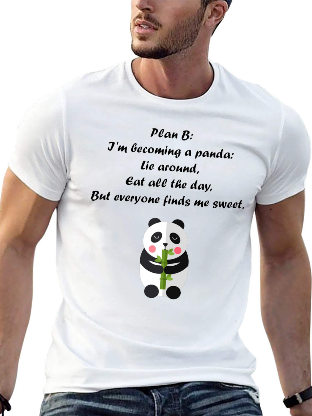Panda Plan B T-Shirt: Sweet & Lazy Style