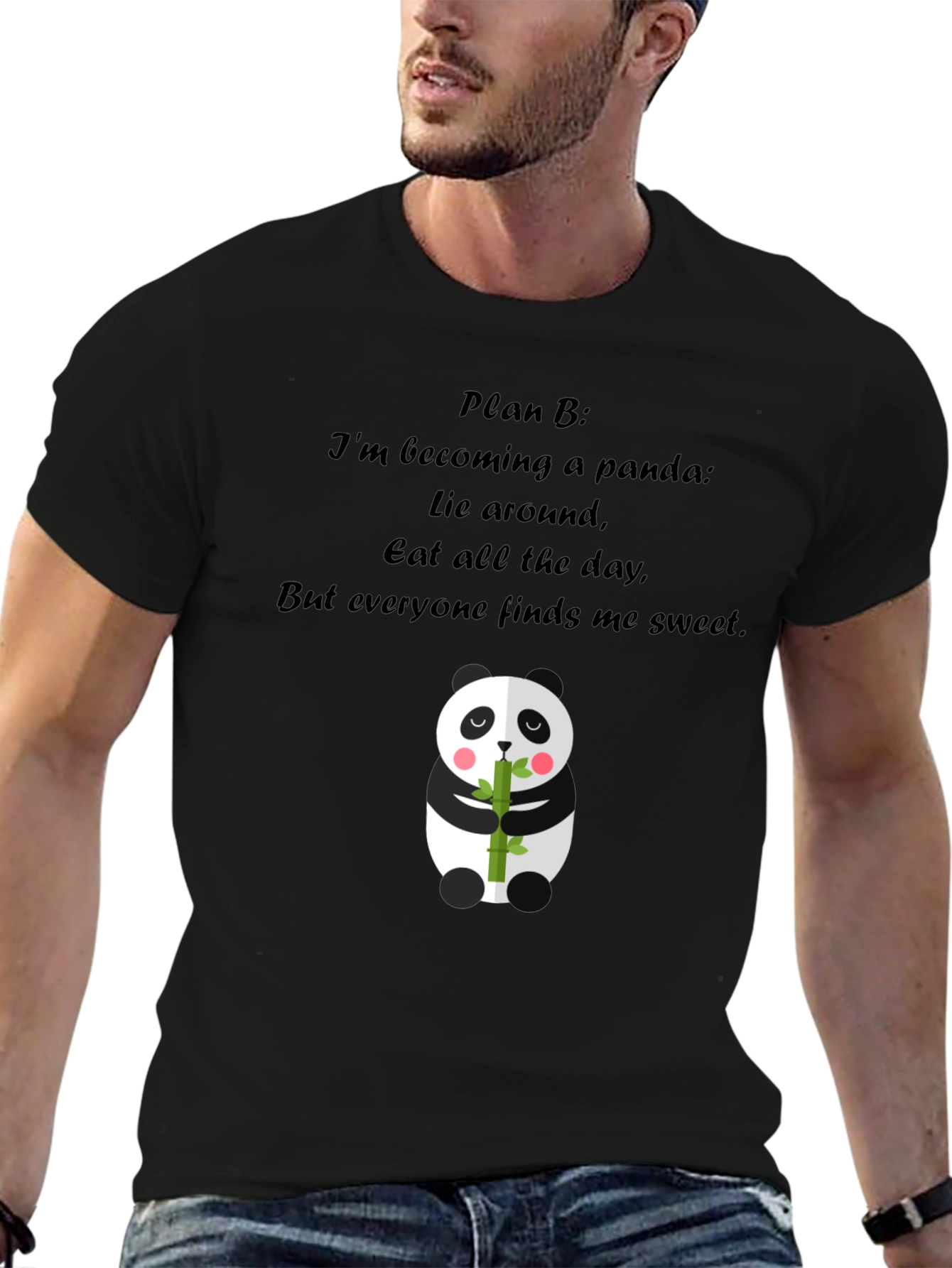 Panda Plan B T-Shirt: Sweet & Lazy Style