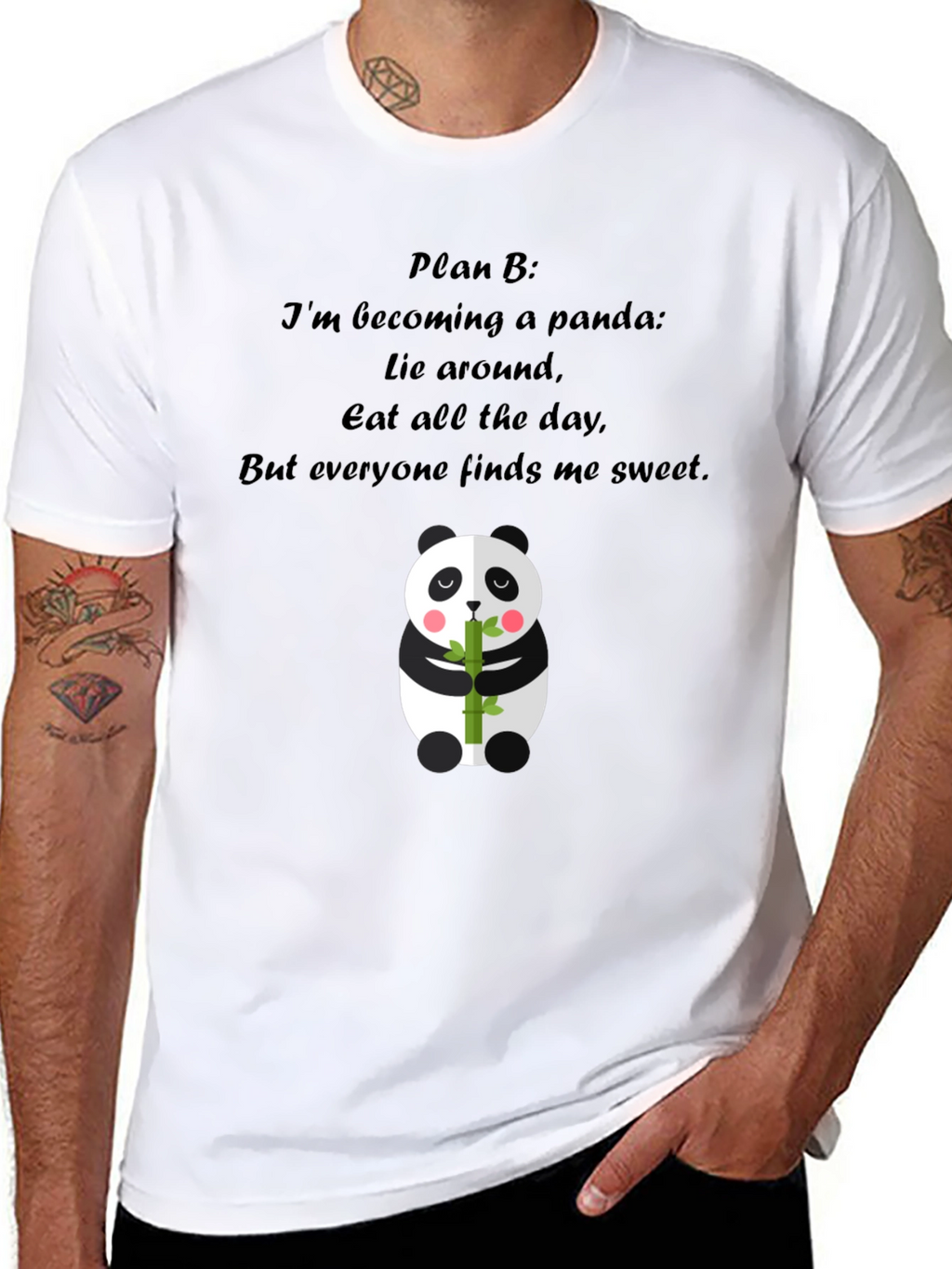 Panda Plan B T-Shirt: Sweet & Lazy Style