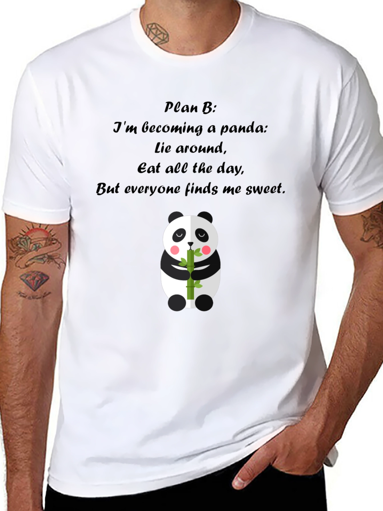 Panda Plan B T-Shirt: Sweet & Lazy Style