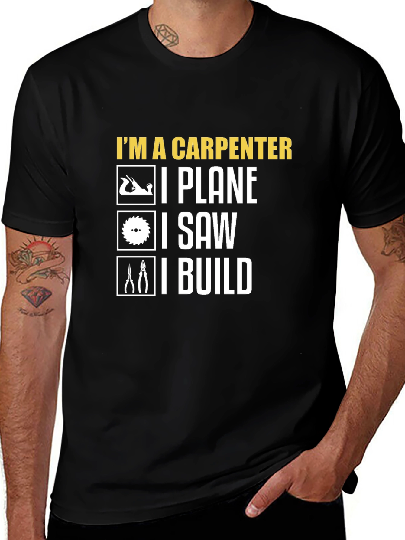 Carpenter T-Shirt: I Plane I Saw I Build Tee