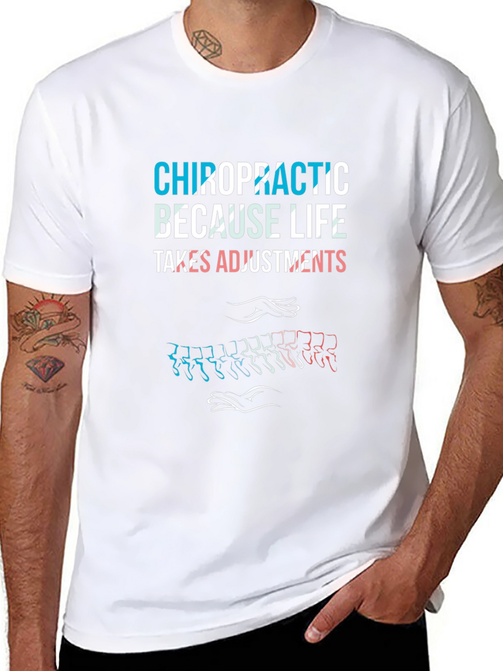 Chiropractic Adjustment T-Shirt - Spine Alignment Tee