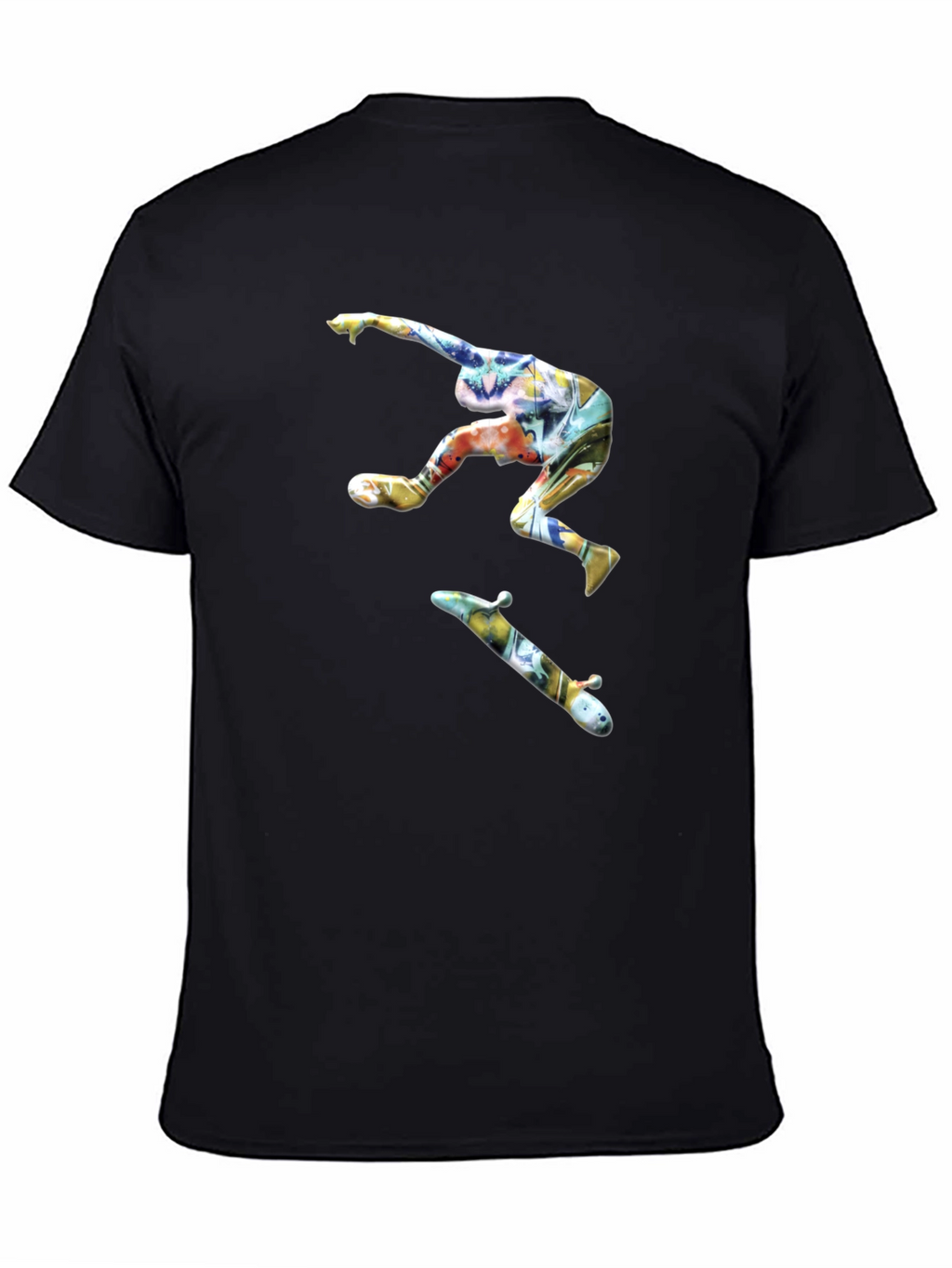 Skateboarder Graphic Black T-Shirt