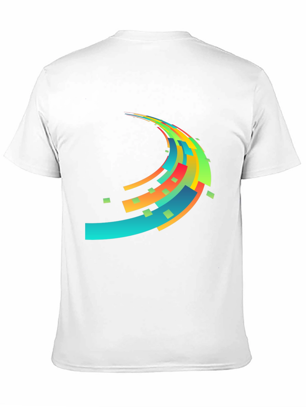 Abstract Wave Graphic Mens Black T-Shirt