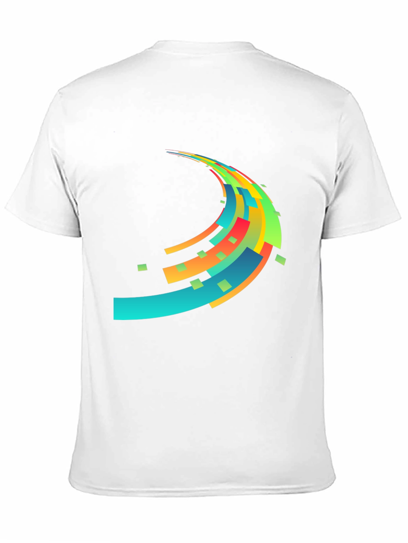 Abstract Wave Graphic Mens Black T-Shirt