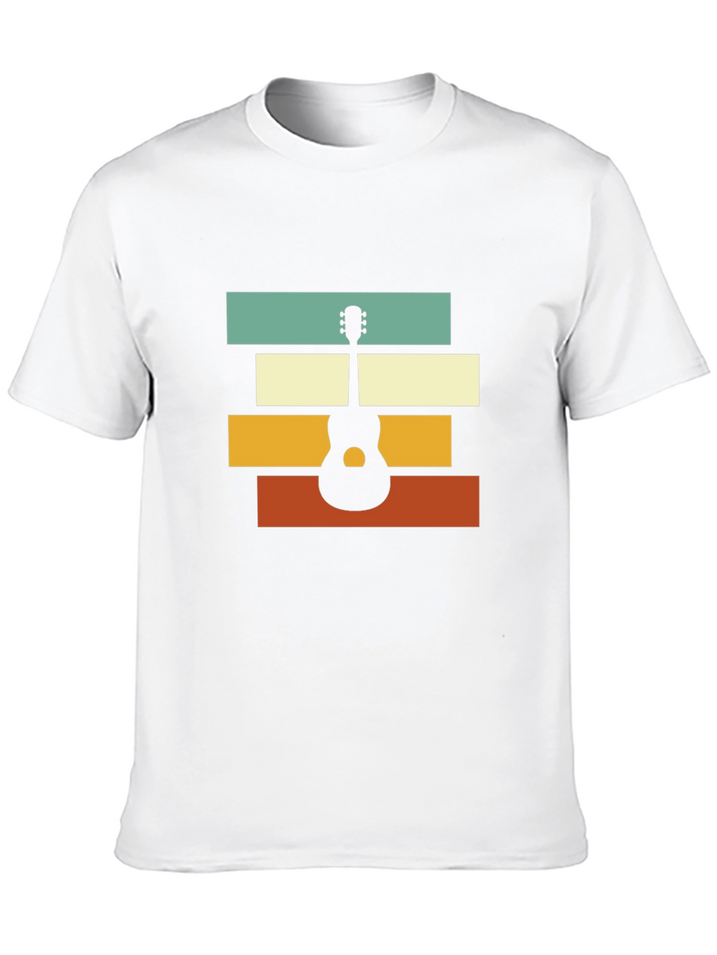 Retro Guitar Graphic Tee - Black Unisex T-Shirt