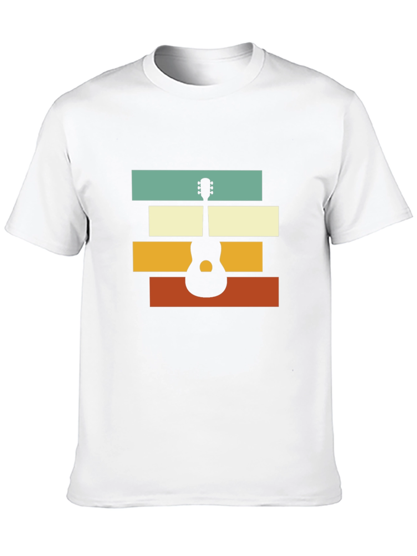 Retro Guitar Graphic Tee - Black Unisex T-Shirt