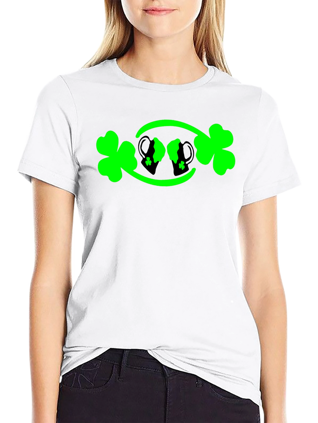 St. Patricks Day Shamrock & Beer Mug Graphic Tee