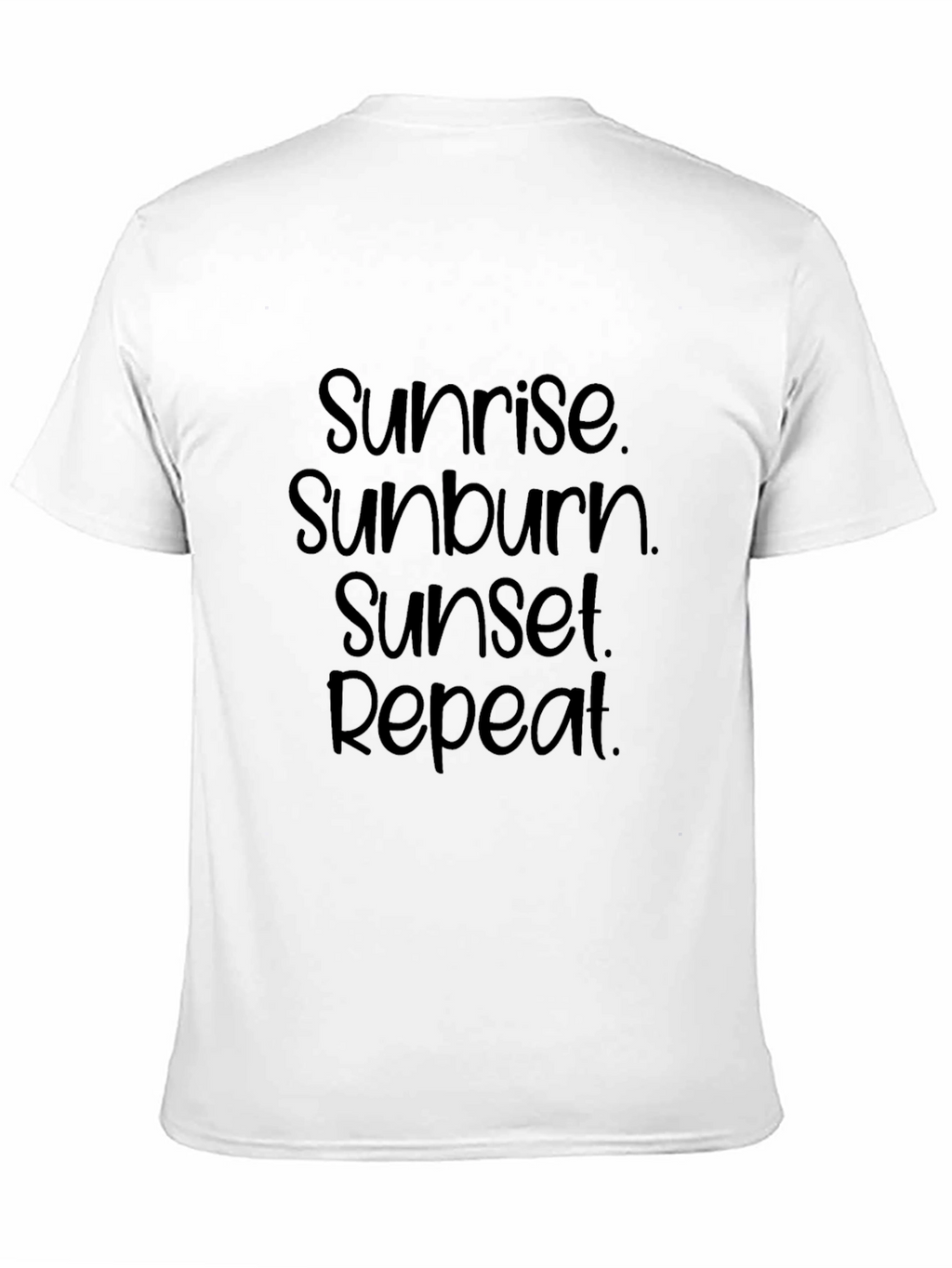Sunrise Sunburn Sunset Repeat Black T-Shirt