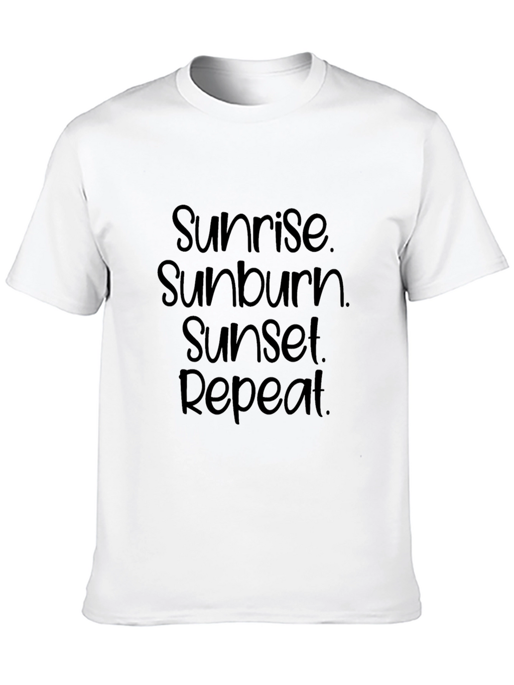 Sunrise Sunburn Sunset Repeat Black T-Shirt