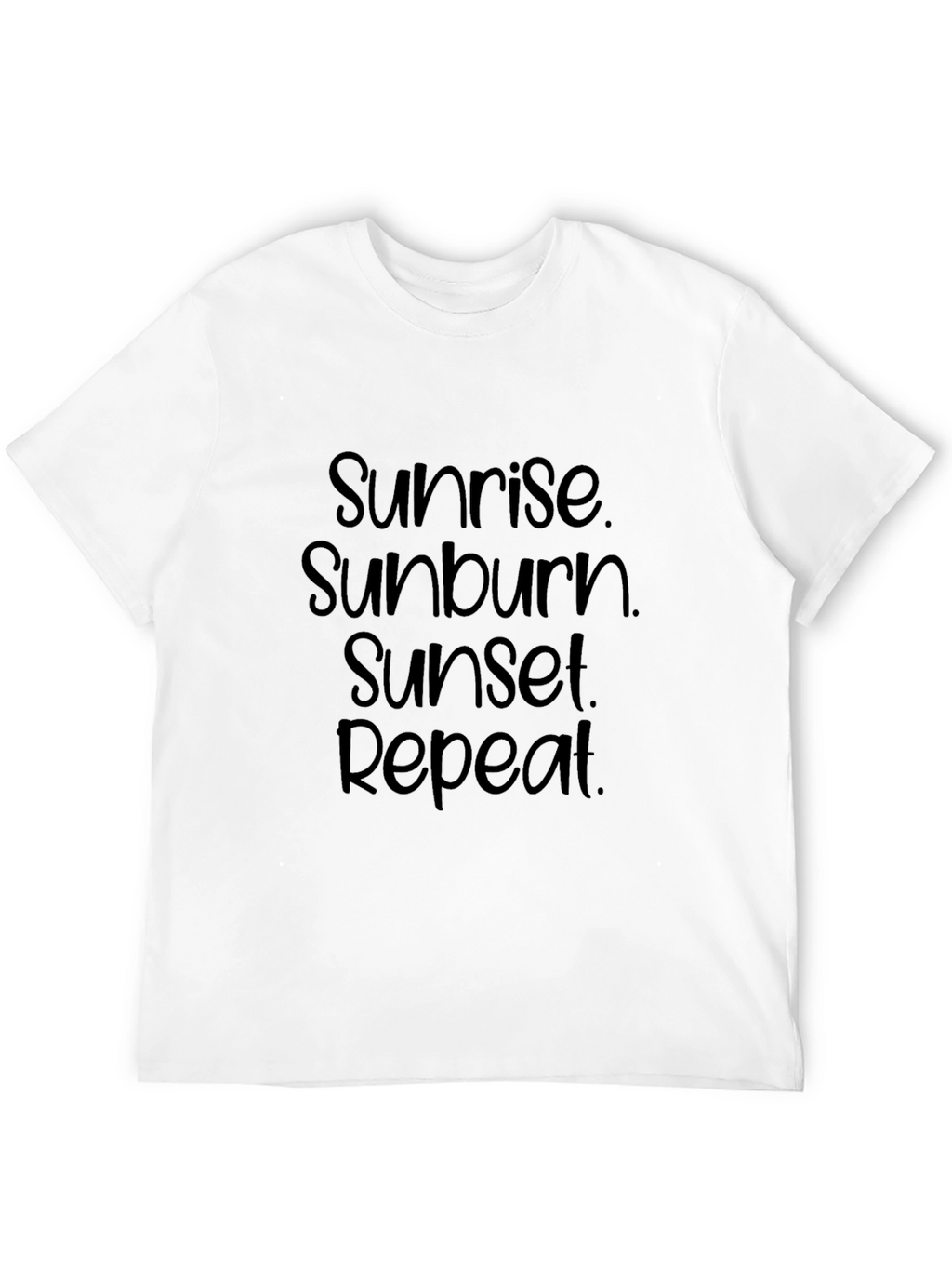 Sunrise Sunburn Sunset Repeat Black T-Shirt
