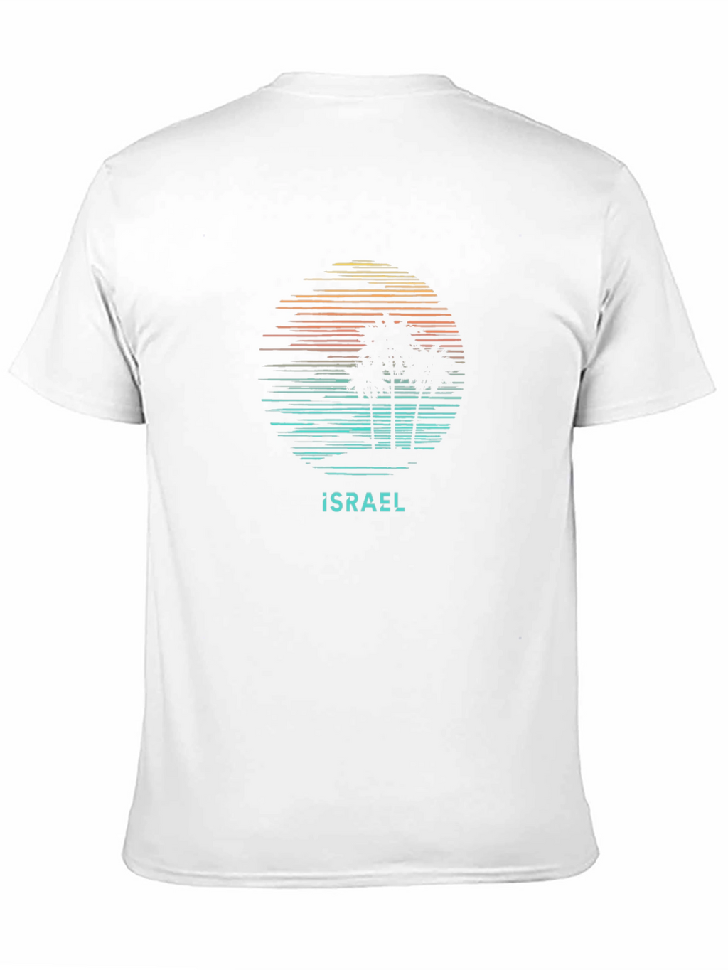 Israel Palm Tree Sunset T-Shirt - Black