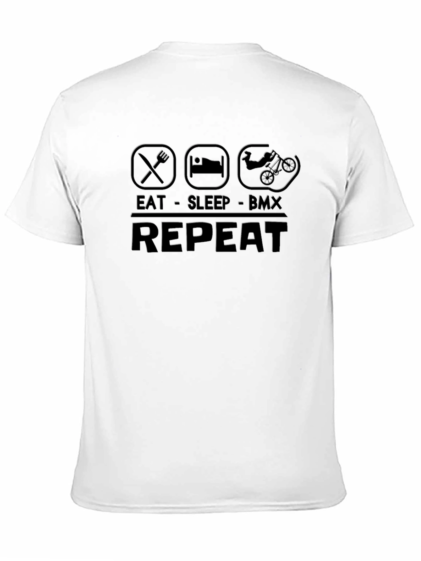 Eat Sleep BMX Repeat Black T-Shirt