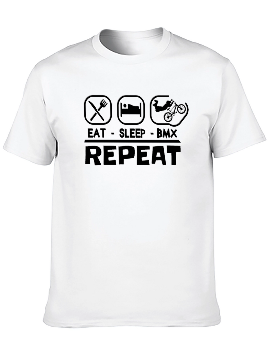 Eat Sleep BMX Repeat Black T-Shirt