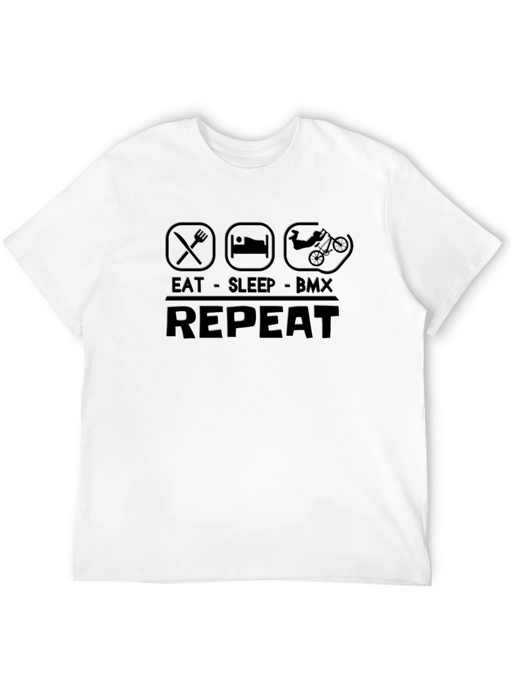 Eat Sleep BMX Repeat Black T-Shirt