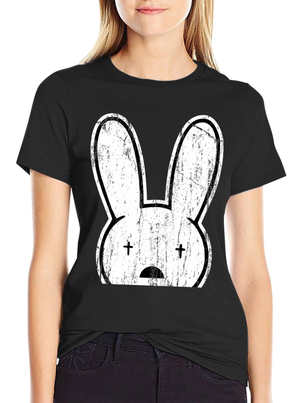 Distressed Bad Bunny Graphic Tee