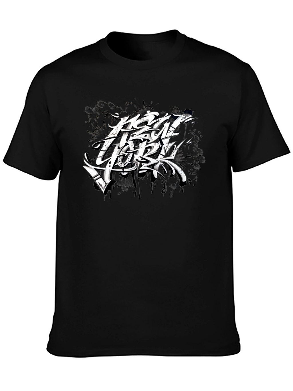 New York Graphic Print Black T-Shirt