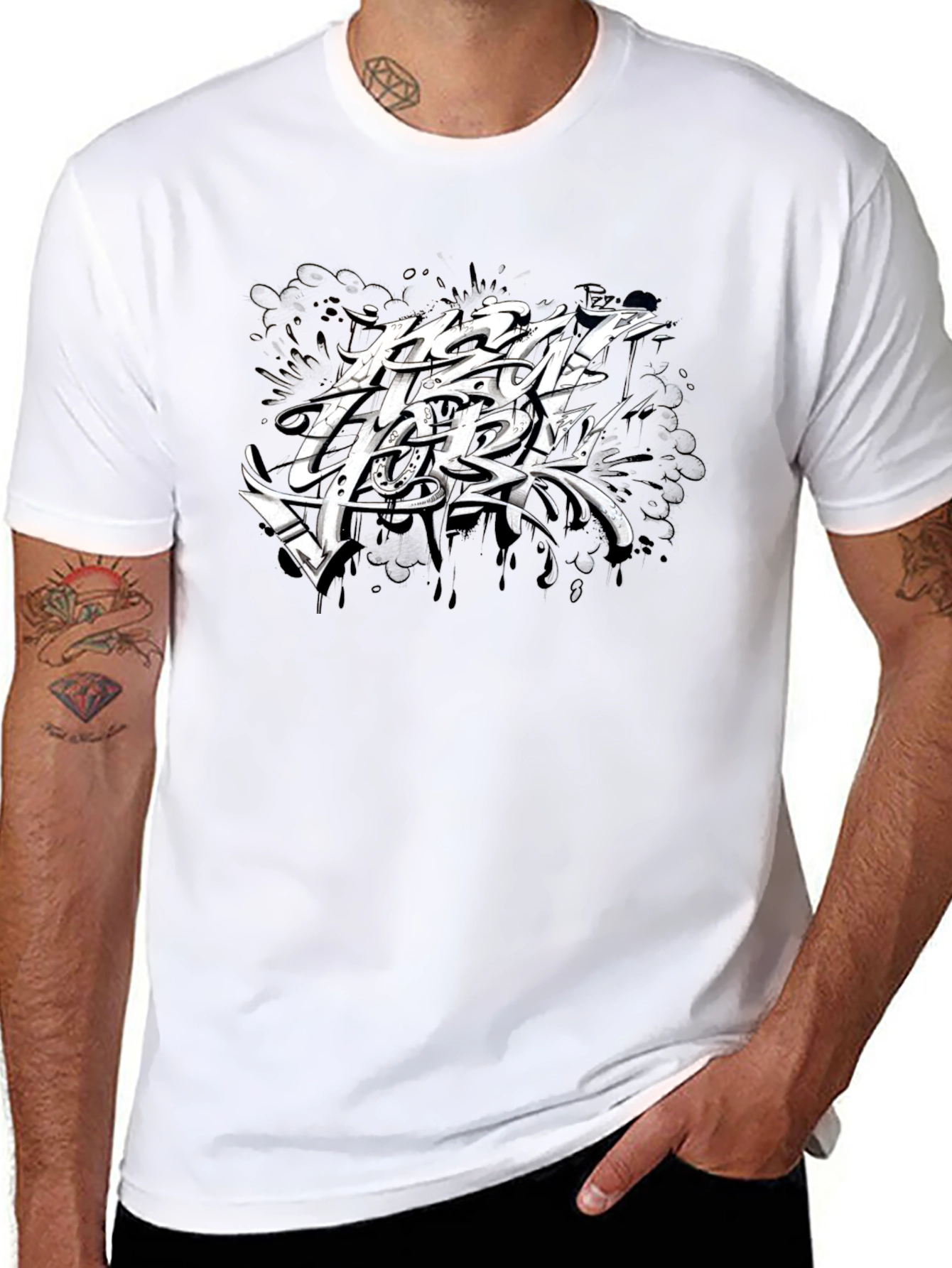 New York Graphic Print Black T-Shirt