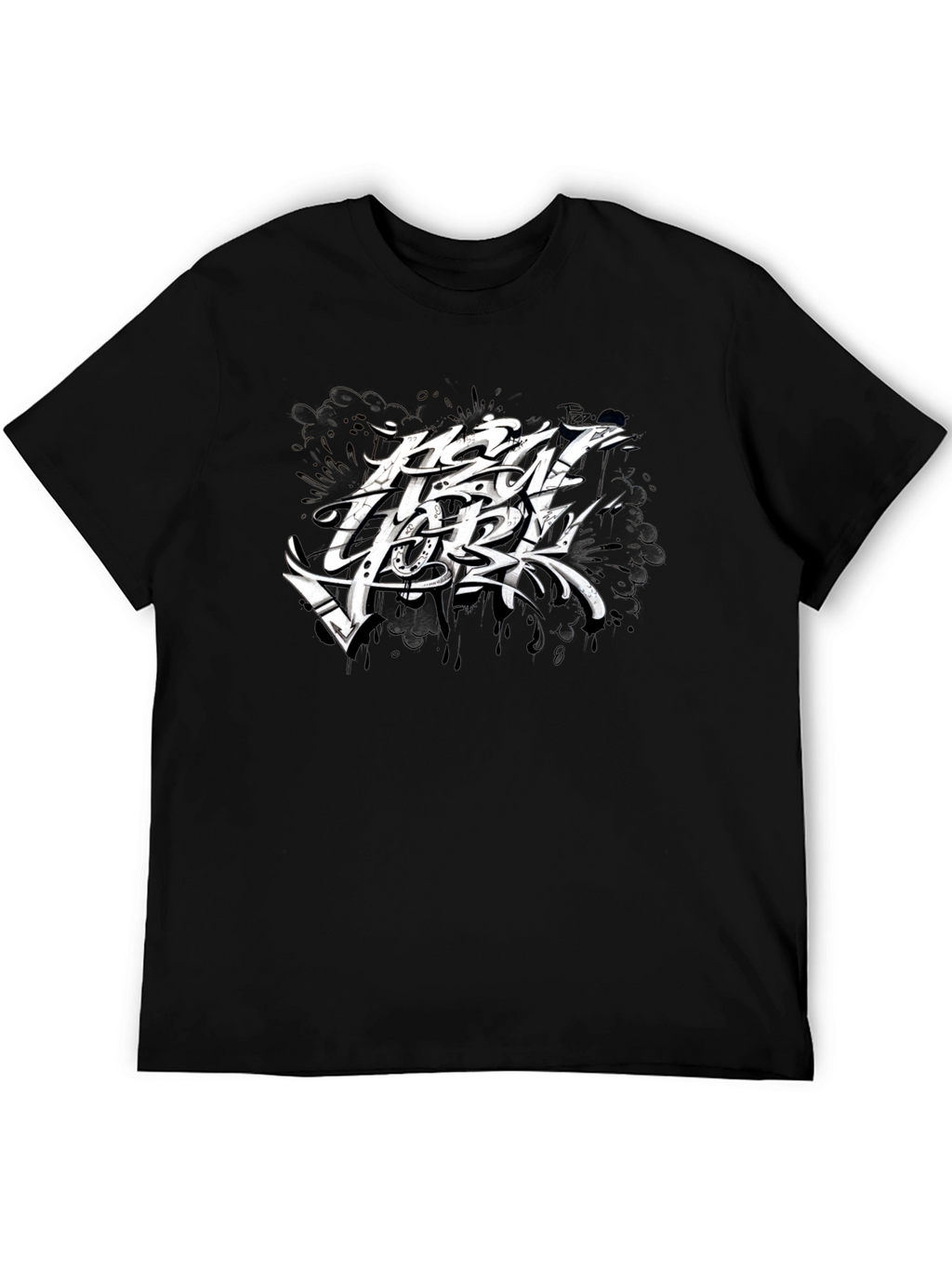 New York Graphic Print Black T-Shirt