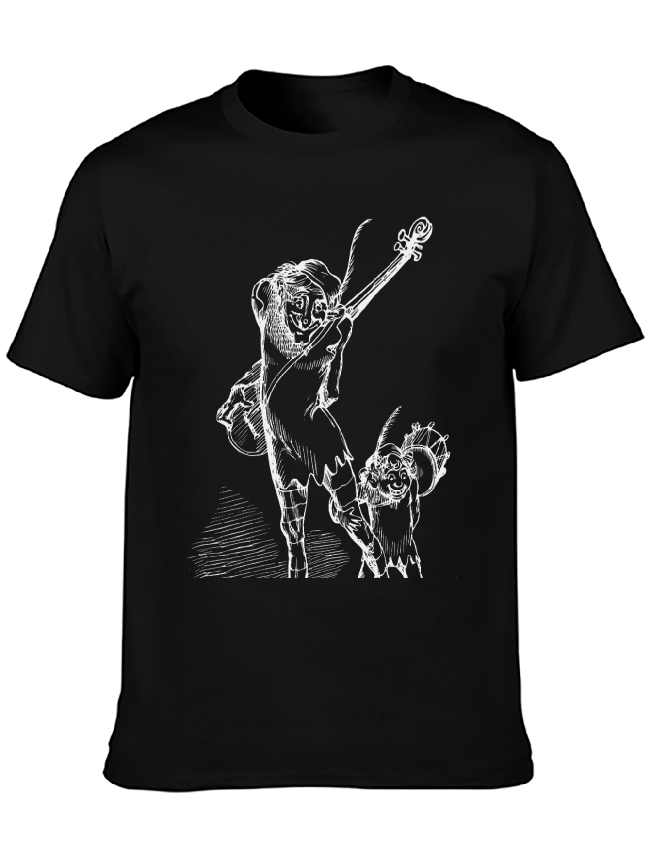 Musician Graphic Tee - Black Cotton T-Shirt
